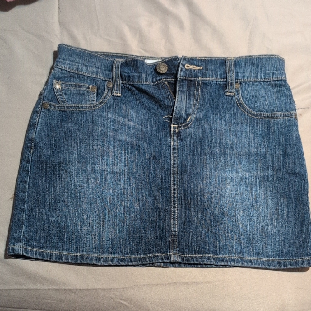 Blue Gold Casual Mini Pencil Skirt